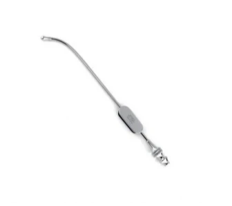 Cánula para Antrum tipo Eicken larga curva con seguro luer longitud 12.5 cm diámetro 3.00 mm.